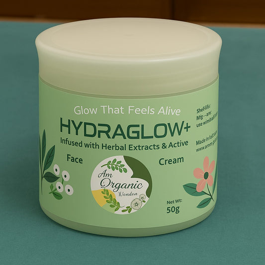 HydraGlow+ Face Cream — Glow That Feels Alive.  (With Free organic lip balm )