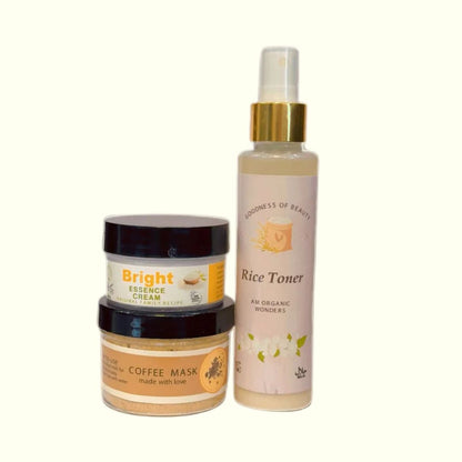 Deal 2 - Coffee mask + Rice toner  + Bright essence cream
