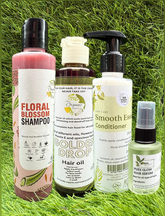 Deal 4 -Blossom Shampoo + Oil +smooth essence hair Conditioner + Serum