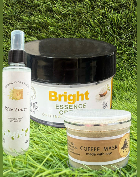 Deal 2 - Coffee mask + Rice toner  + Bright essence cream